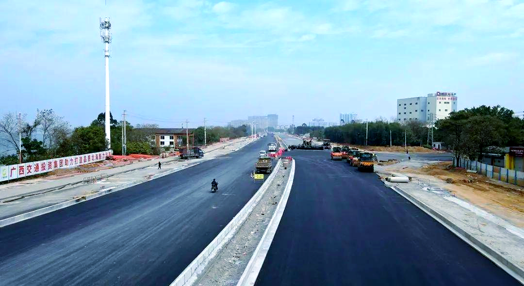 廉州湾大道二期建设进展与自行车道规划