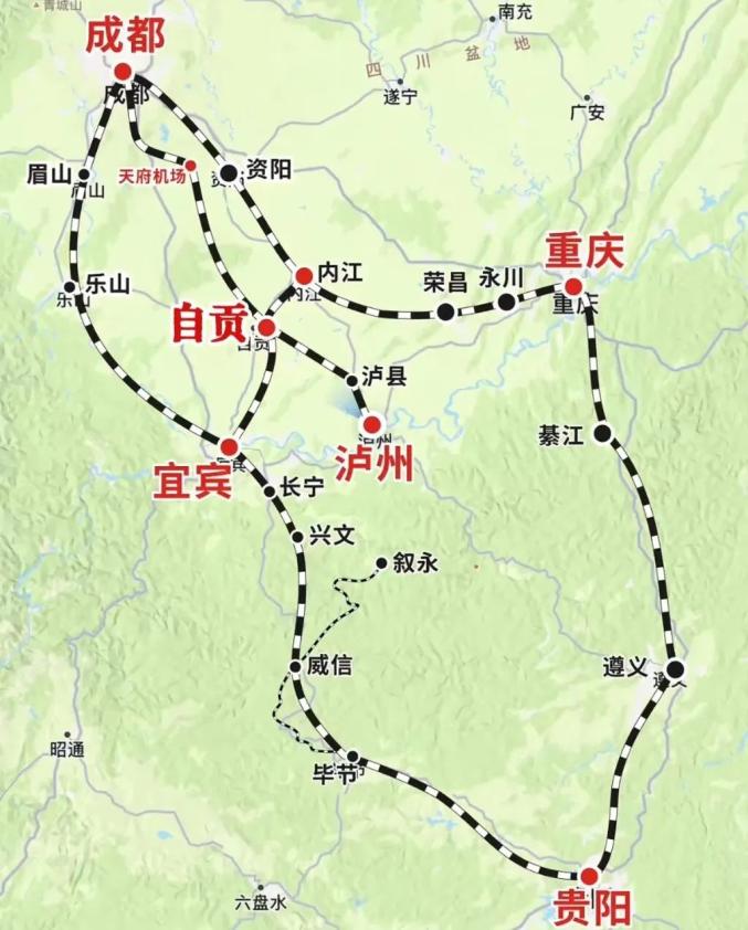 成自宜高铁线路规划图图片