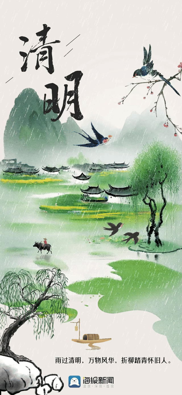 GIF組圖｜燕子來時新社，梨花落后清明-有駕