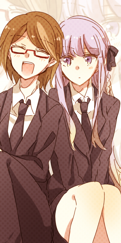 《弹丸论破雾切》雾切响子x五月雨结,动漫全面屏壁纸