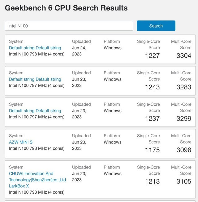 intel yes!英特尔4小核处理器n100跑分达i5