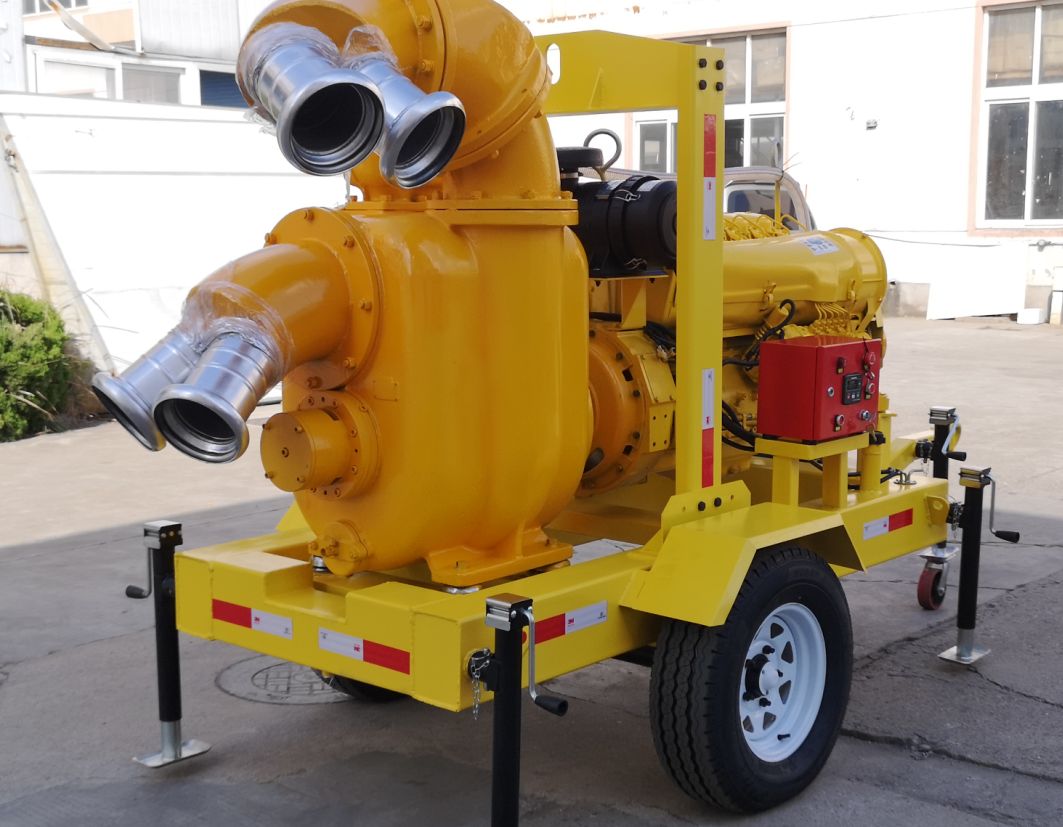 拖车式1000立方真空辅助防汛强排泵