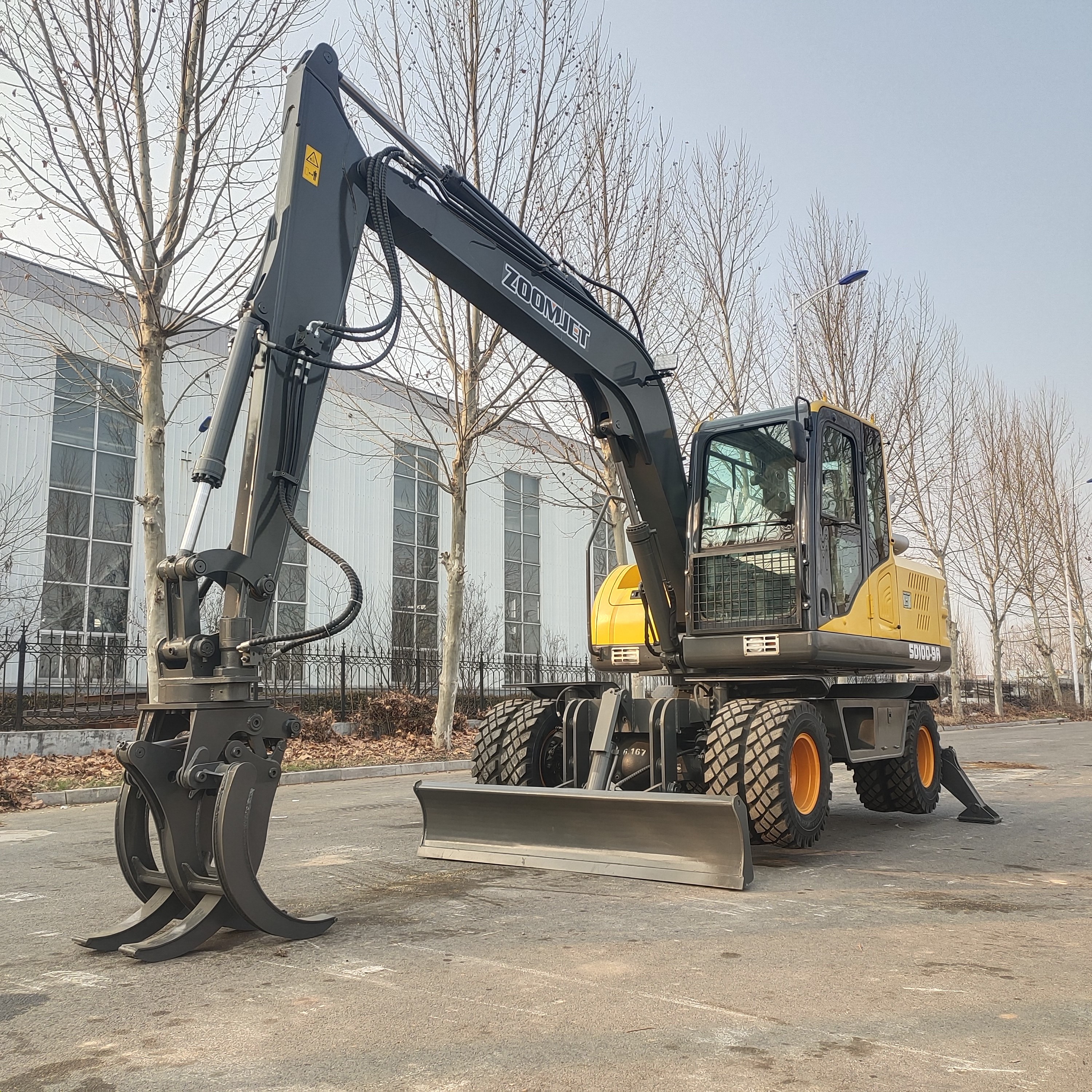 100型抓木机 轮式挖掘机 100型轮式抓木机 加长臂抓甘蔗抓秸秆