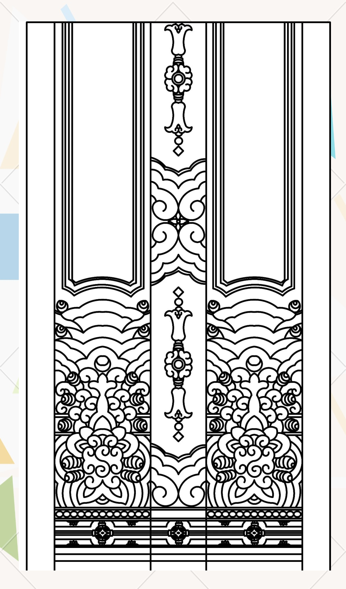 这些彩绘作品以海石榴为设计元素,通过精湛的绘画技艺和丰富的色彩