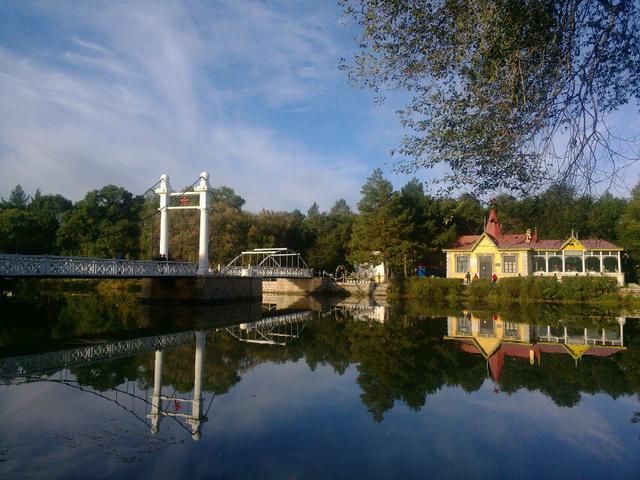 扎兰屯市吊桥公园,专供当时的沙俄贵族们享乐的场所