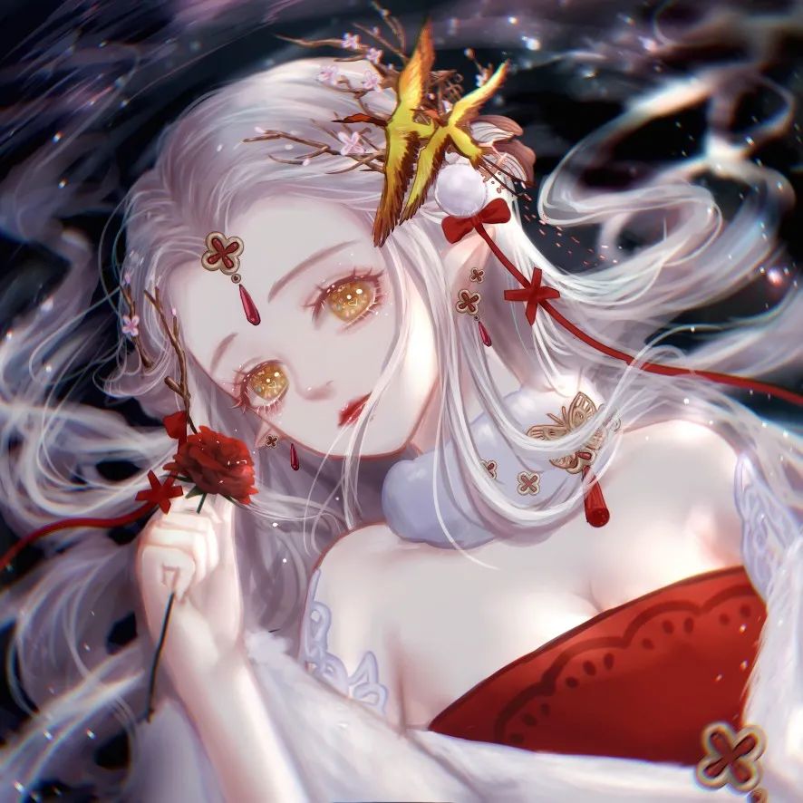 红色系古风动漫头像|生活有望穿秋水的期待,也会有的意想不到的欣喜