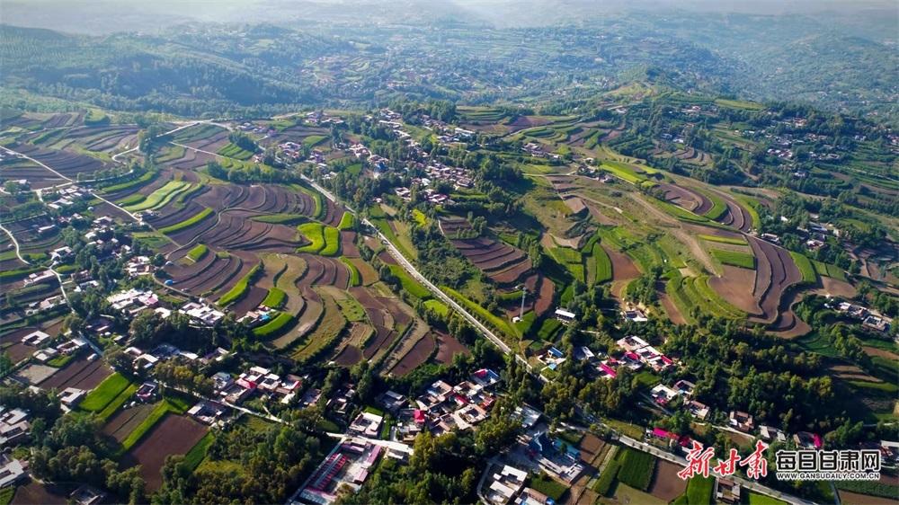 和政县买家集镇王家岭:绿色山乡 天空花苑