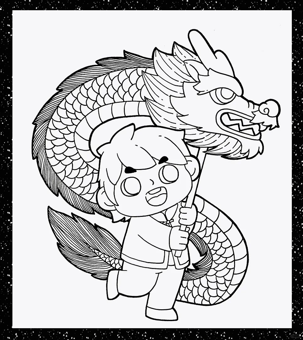 绘画指南:探索元宵节的舞龙艺术