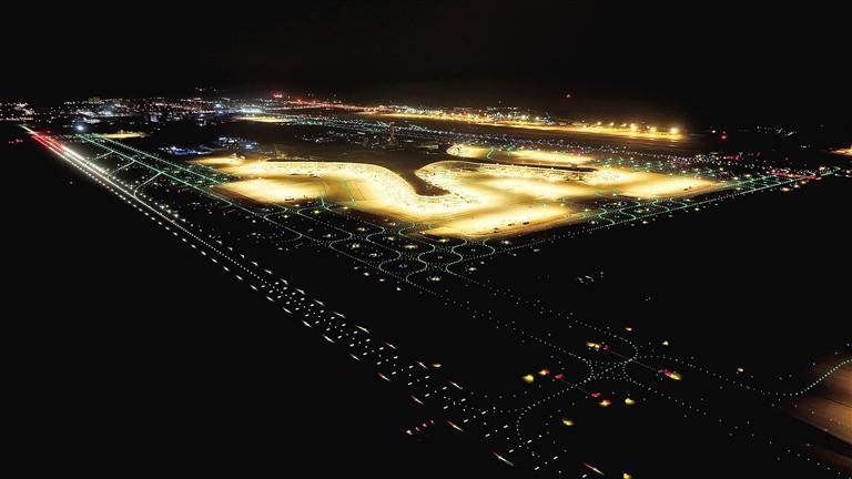 中川机场夜间图片