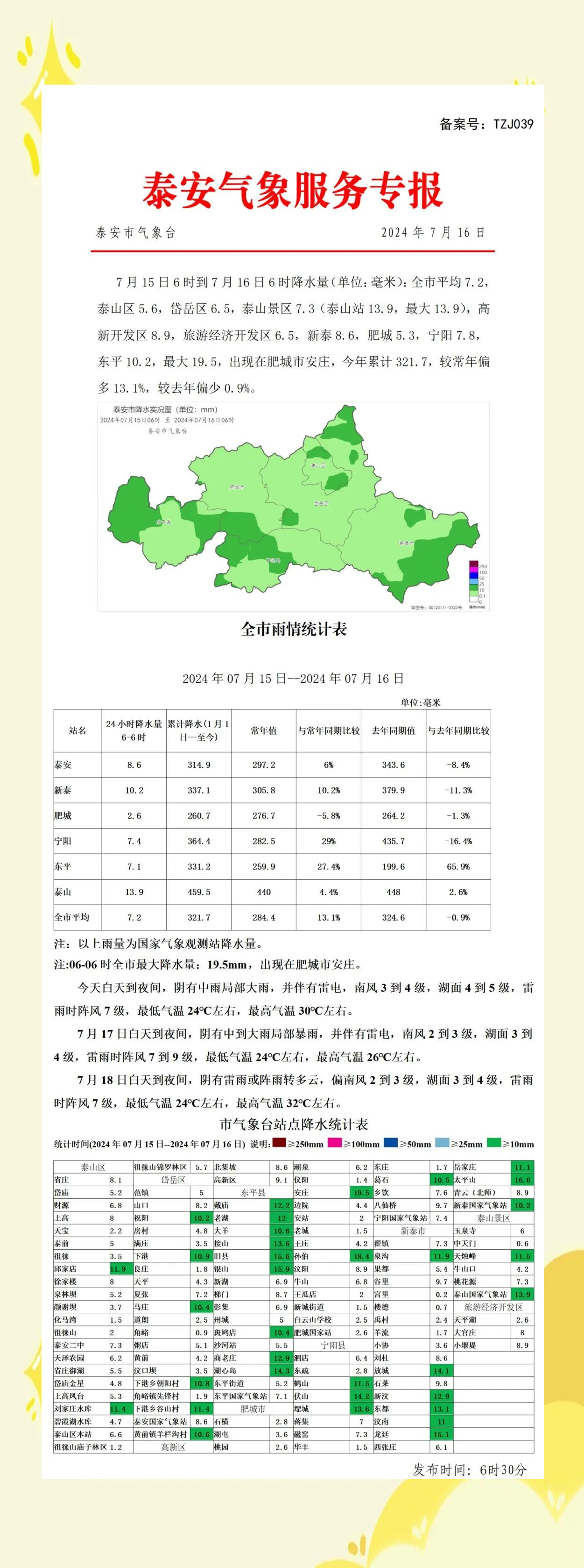 泰安最新天气预报预报