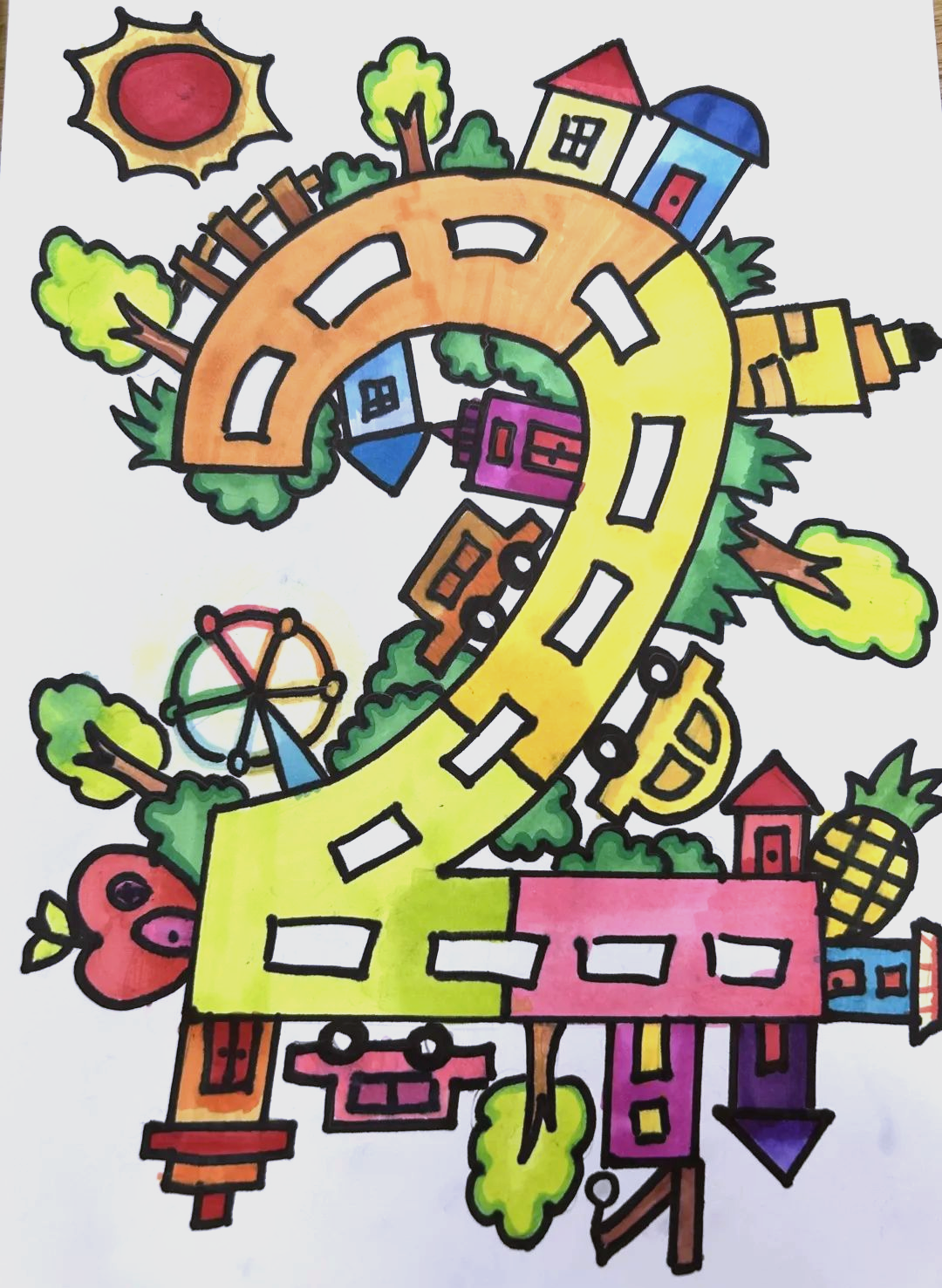 「数学节精彩」创意数字画,展现数学多彩魅力