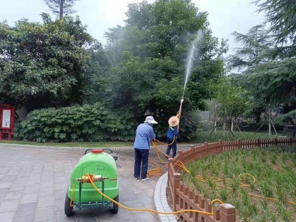 東寶區市政園林建設維護中心開展夏季病蟲害防治工作