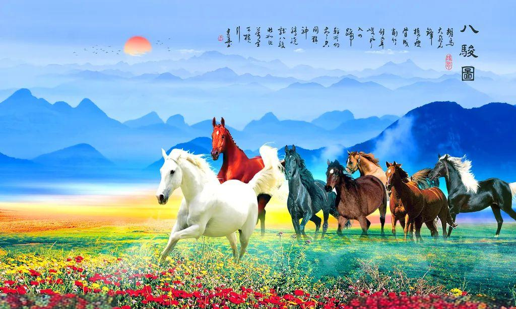 八骏图:徐悲鸿的画中世界,八匹骏马奔腾不息