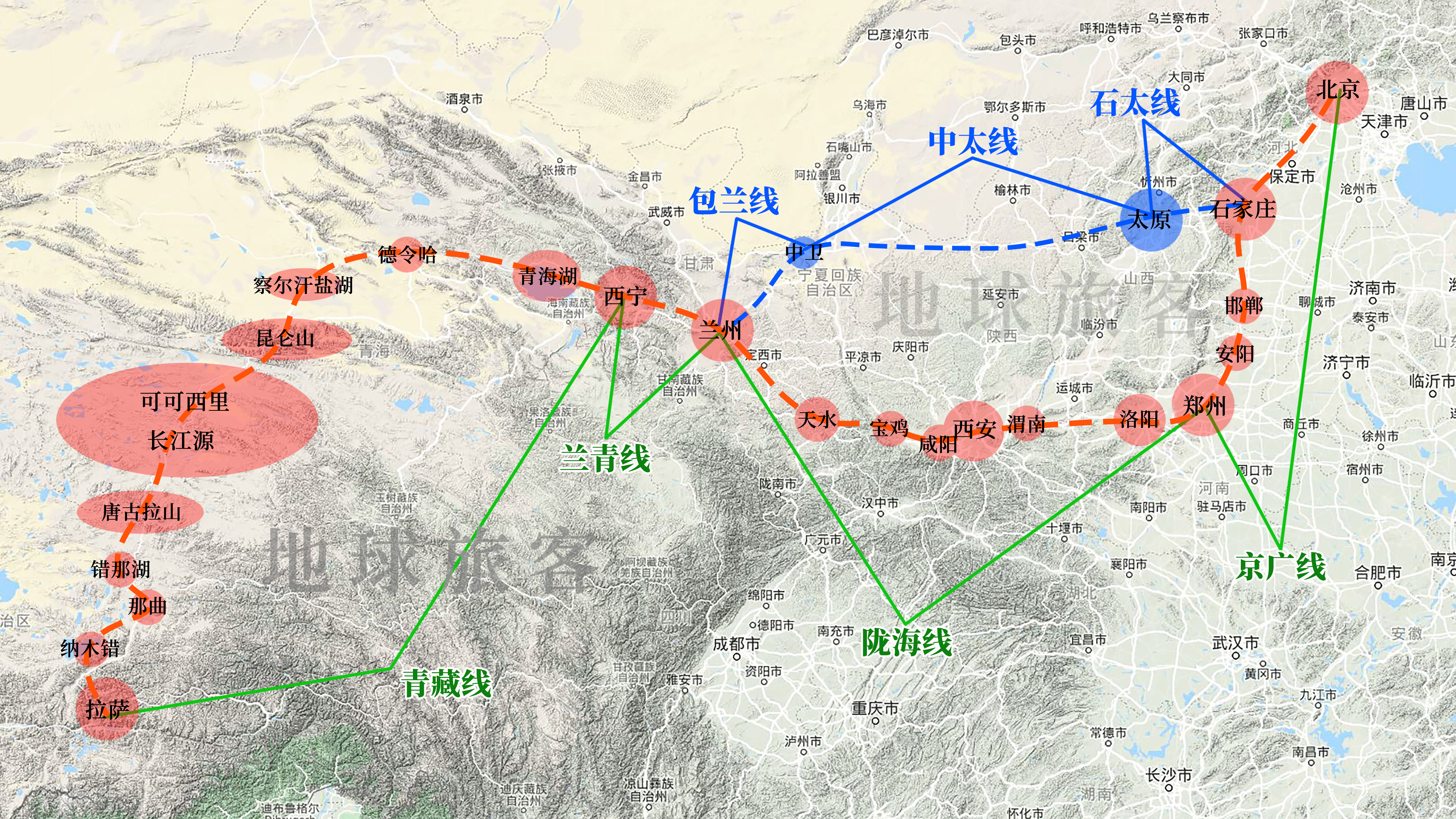广州到拉萨铁路路线图图片