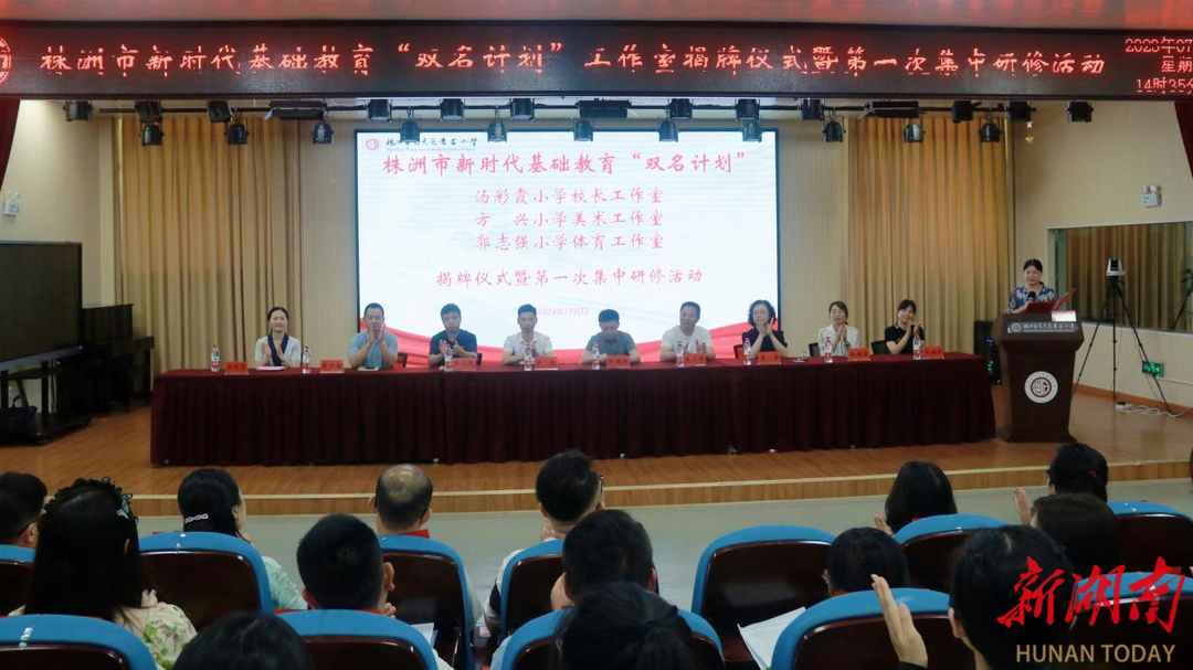 天元区凿石小学3个株洲市"双名"工作室揭牌启动