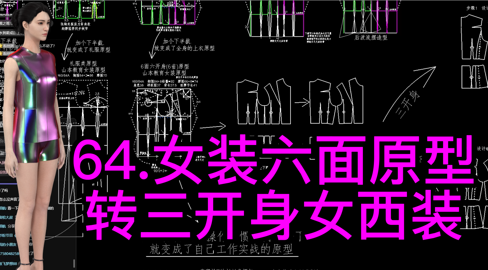 男女上衣原型六省六面原型四省原型纸样打版