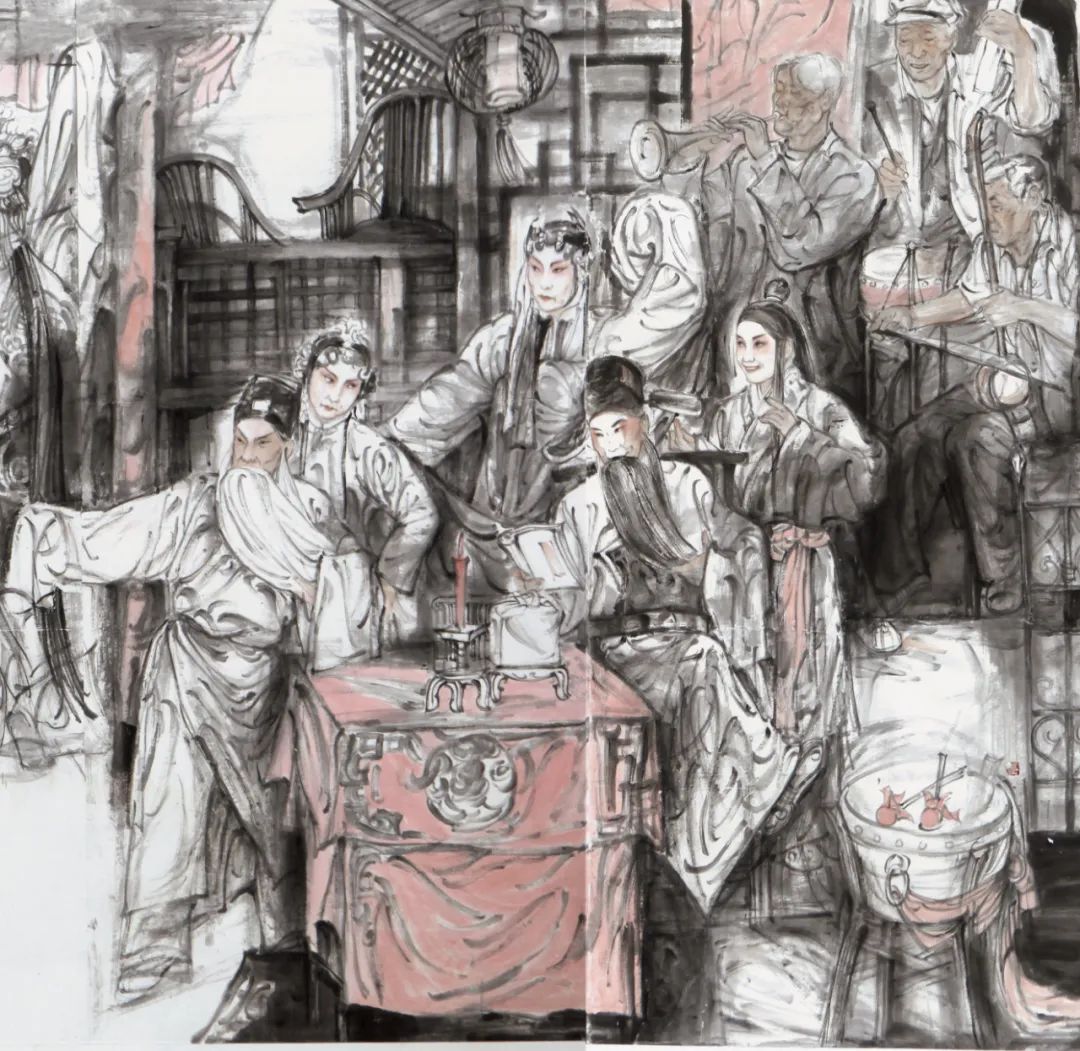 画里听秦腔西安画家笔下的秦腔艺术