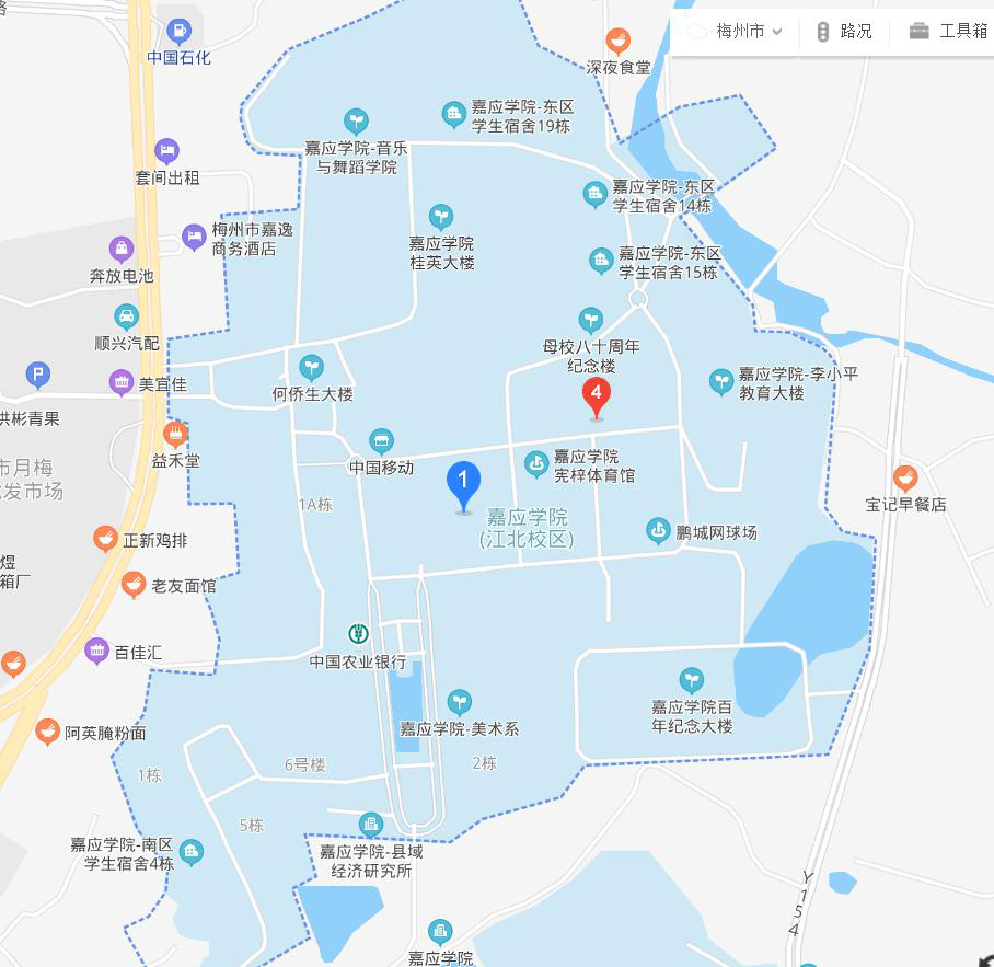 嘉應學院校園地圖