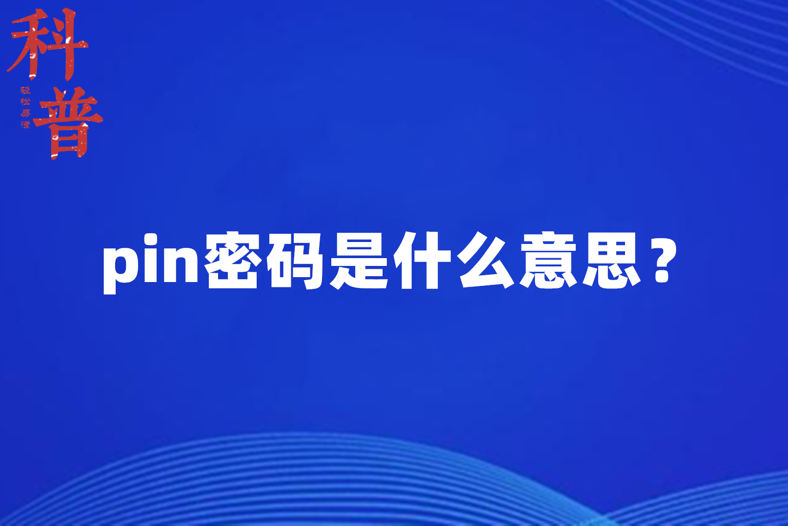 pin密码是什么意思?