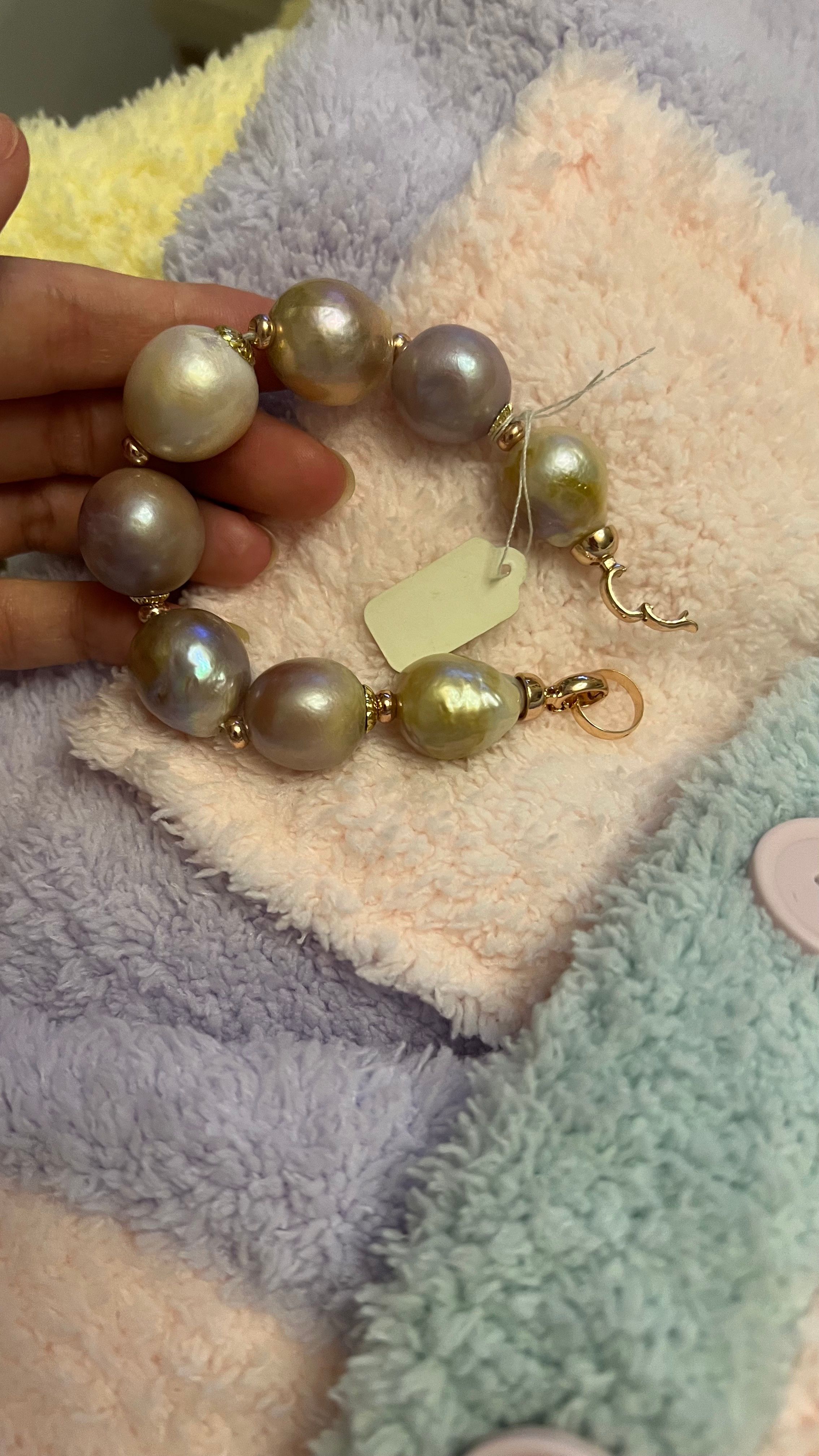 「买家秀」正品巴洛克异形紫色淡水手串