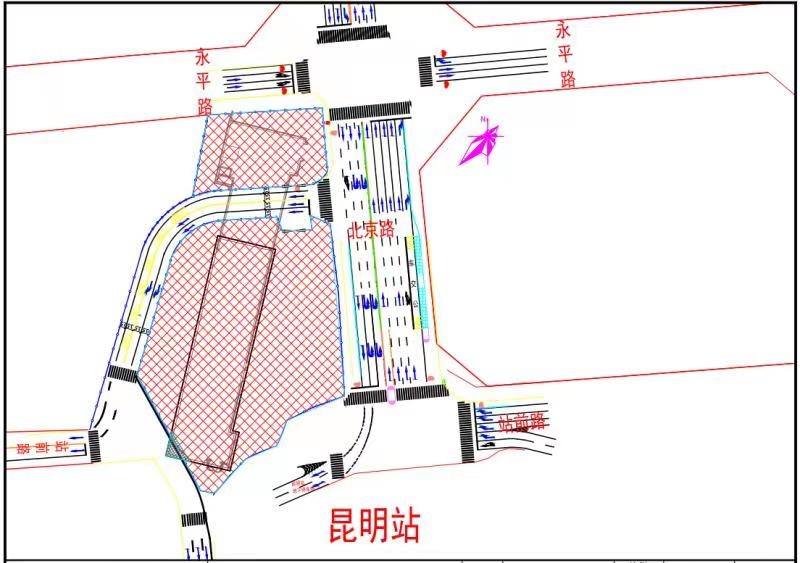 昆明车站地图图片