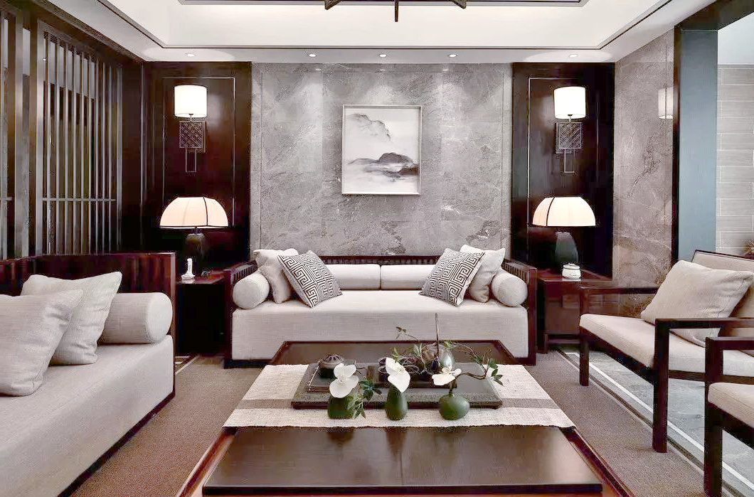 新中式沙发墙如何为客厅增添宁静与雅韵