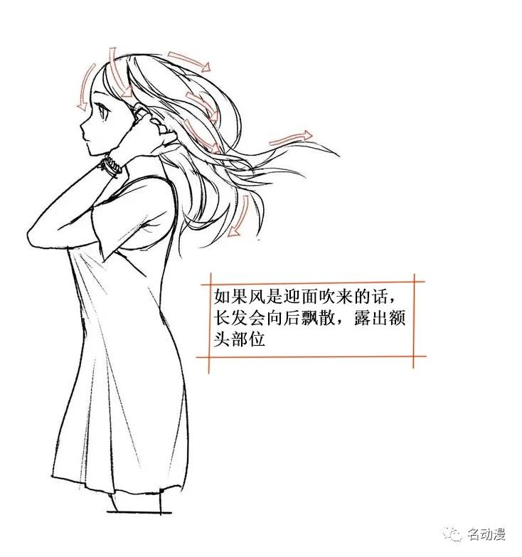 风吹衣服画法图片