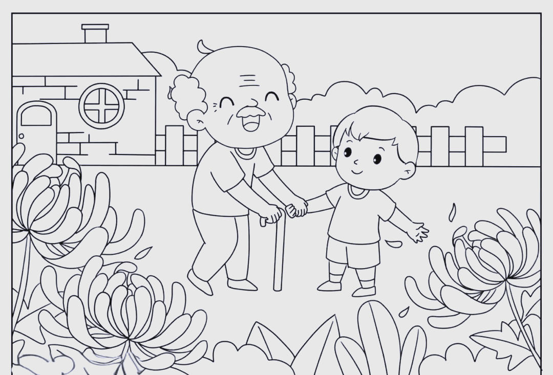 重阳节主题创意绘画大揭秘!内容详尽,附可打印线稿