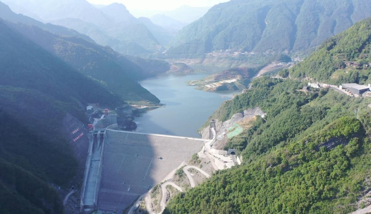 巴中市红鱼洞水库正式下闸蓄水