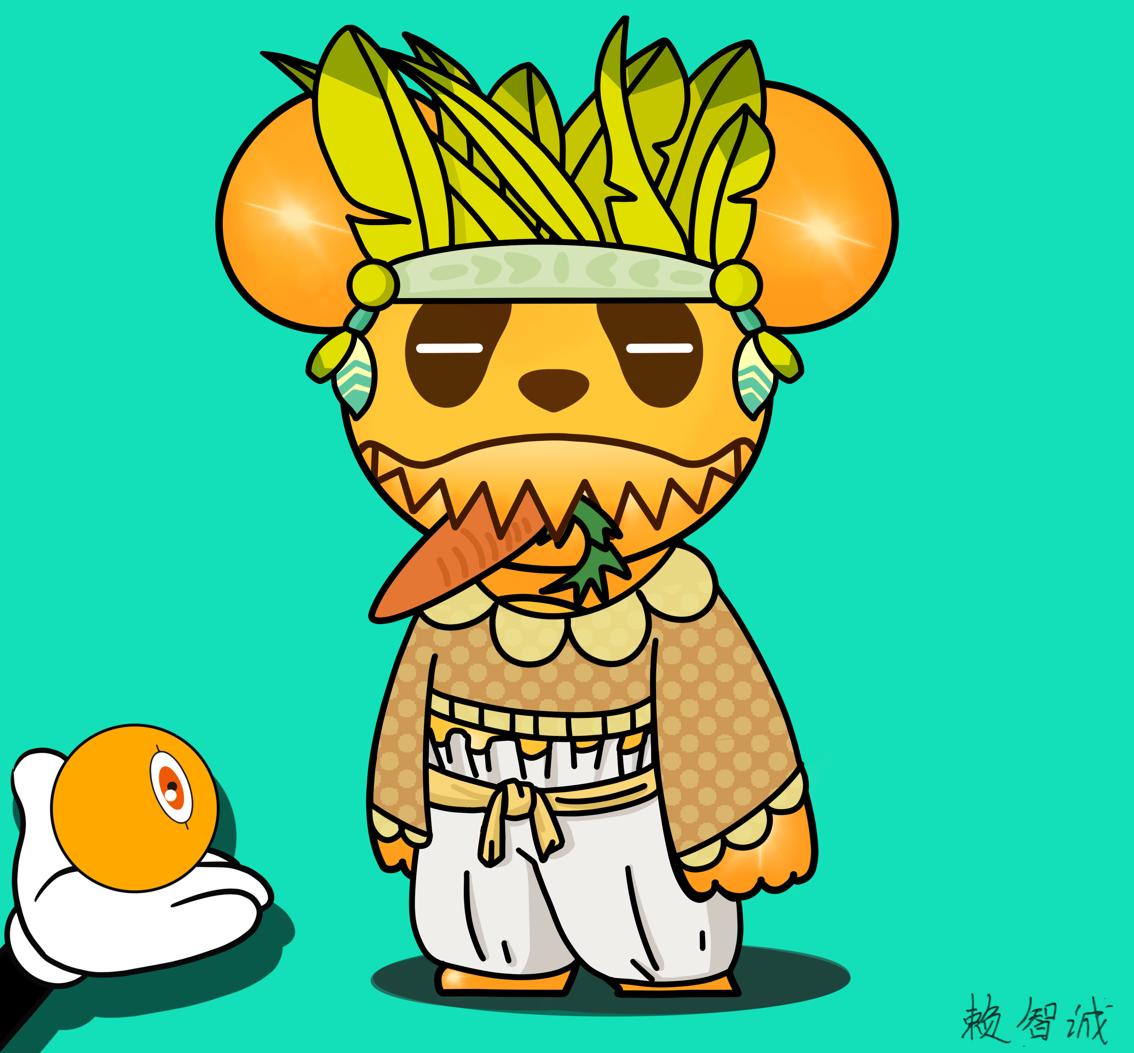 超饱和流派的涂鸦风格人物插画,惊艳的色彩带来旺盛活力