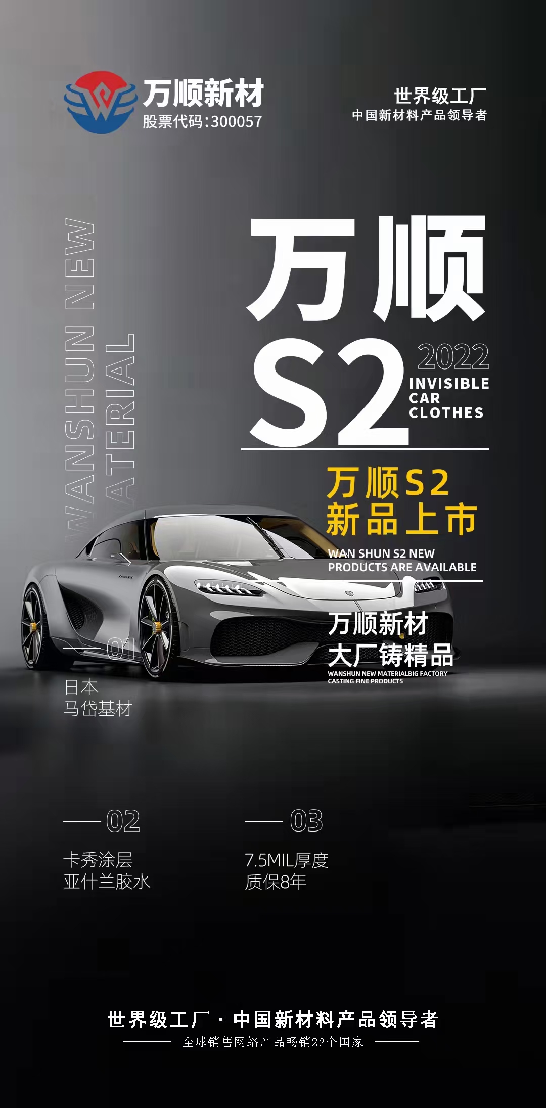 万顺隐形车衣,万顺新材超级"s"系列新品上市!