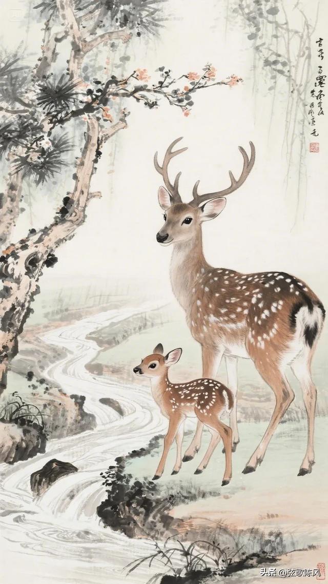 国画之美一一一梅花鹿