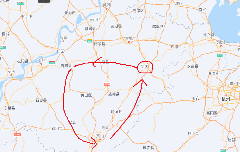 皖南行(1)騎行原因及路線,寧國,涇縣,九華山,徽州古城