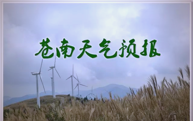 苍南今天天气预报预报