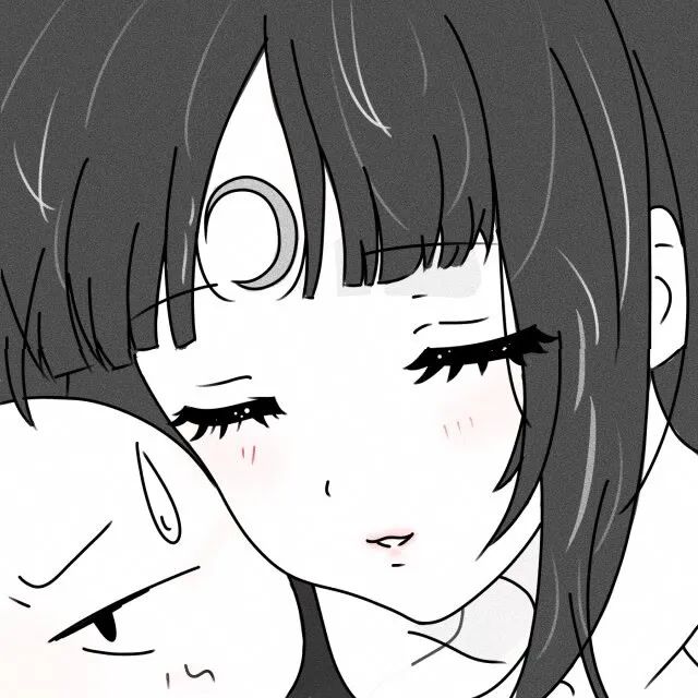 头像︱微丧黑白动漫女生头像