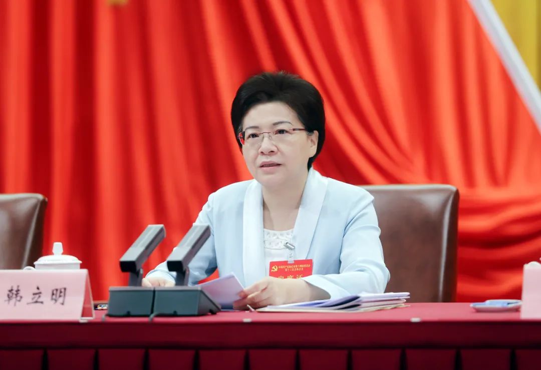 江苏省委常委,南京市委书记韩立明代表市委常委会作工作报告并作总结