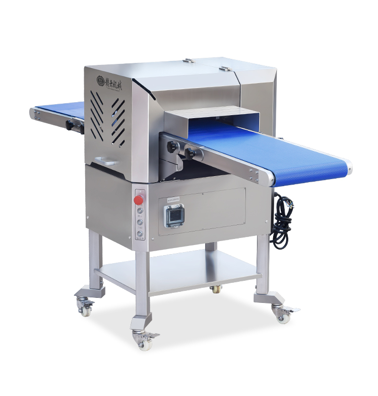 切牛皮机器,新鲜牛皮切条机,平行开条机切牛皮条的效果