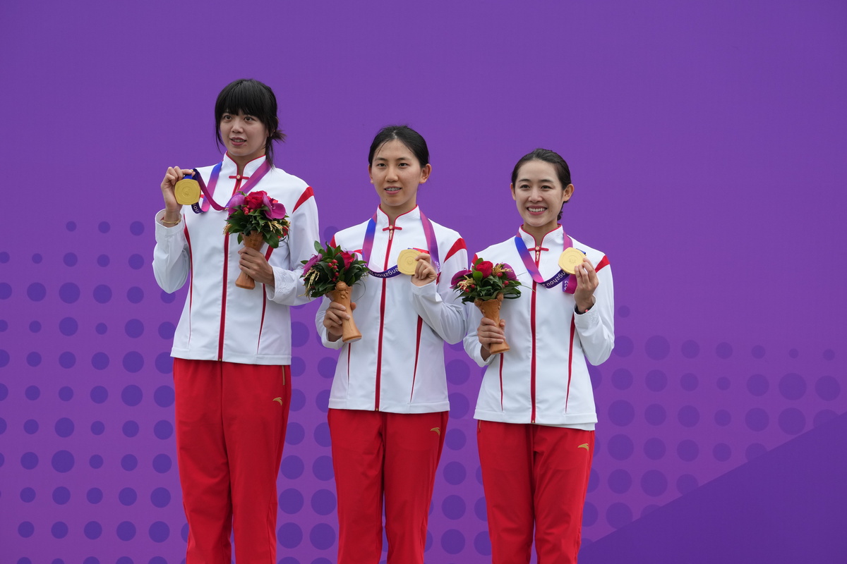 杭州亚运会|现代五项——中国队获得女子团体决赛冠军