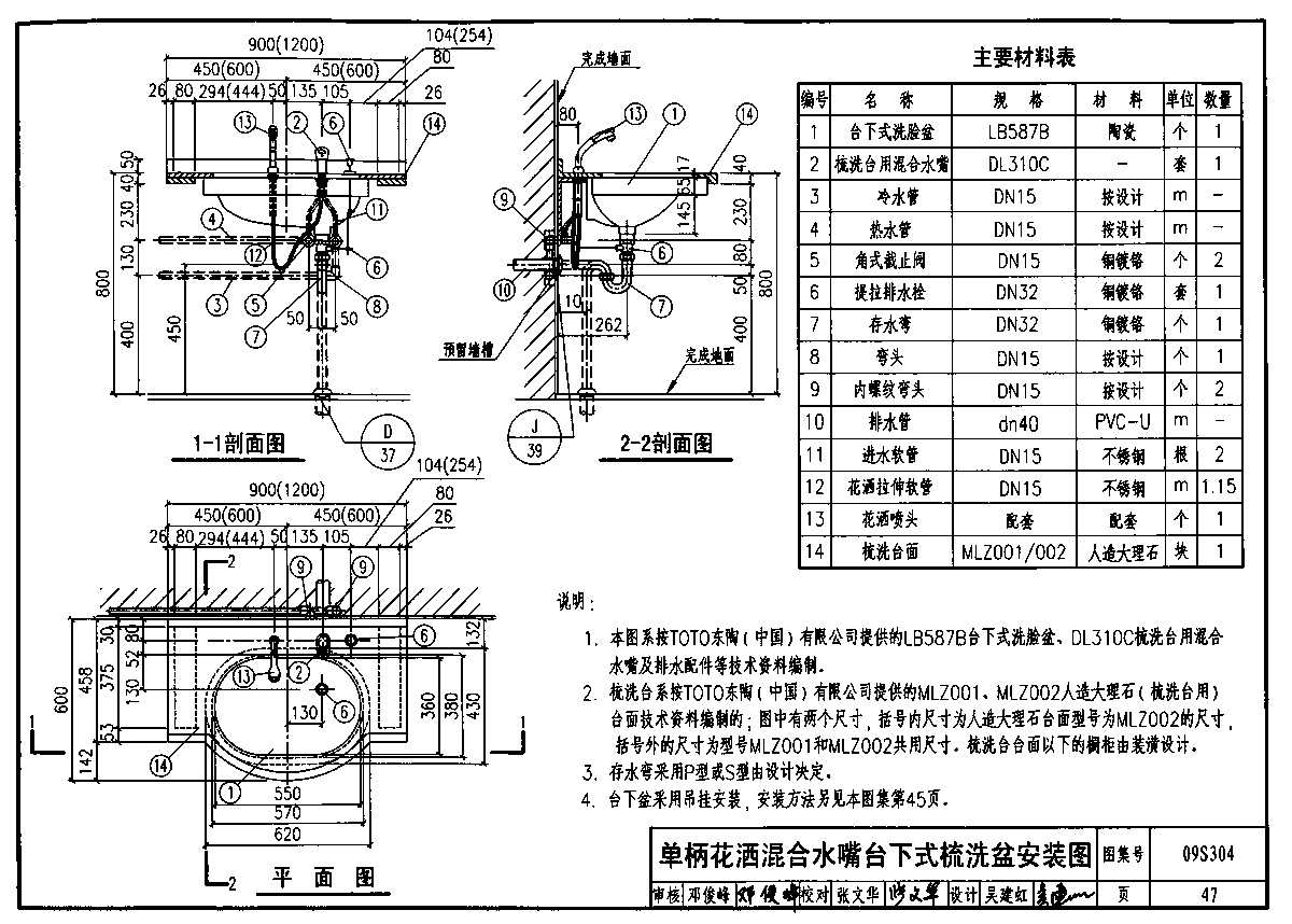 09s304 卫生设备安装图集