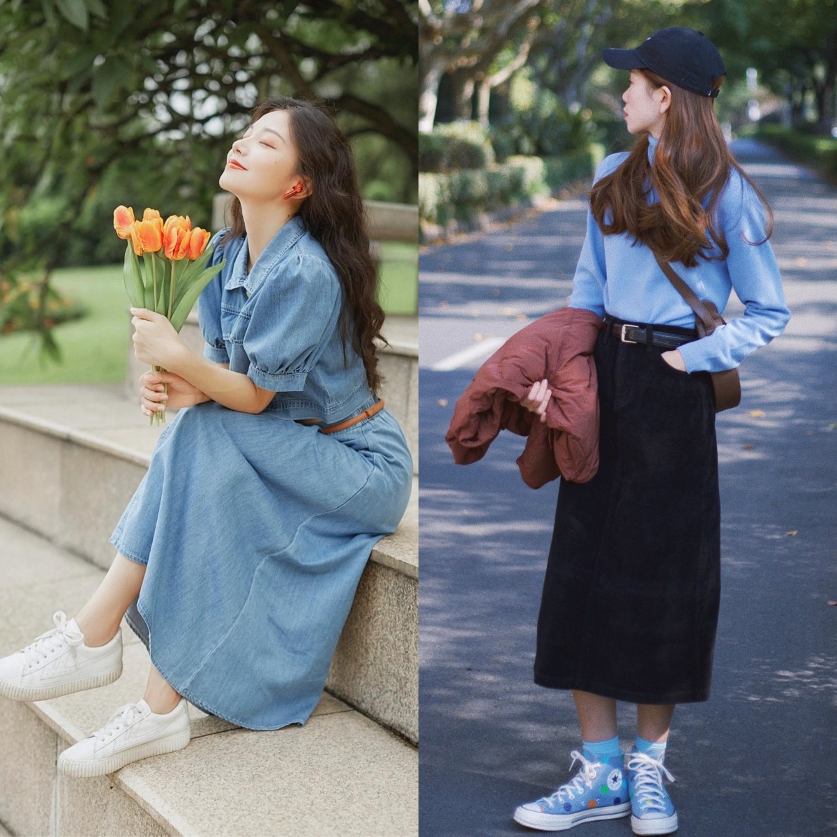 半身裙搭配什么鞋子更好看?掌握这些穿搭思路,显高又有女人味