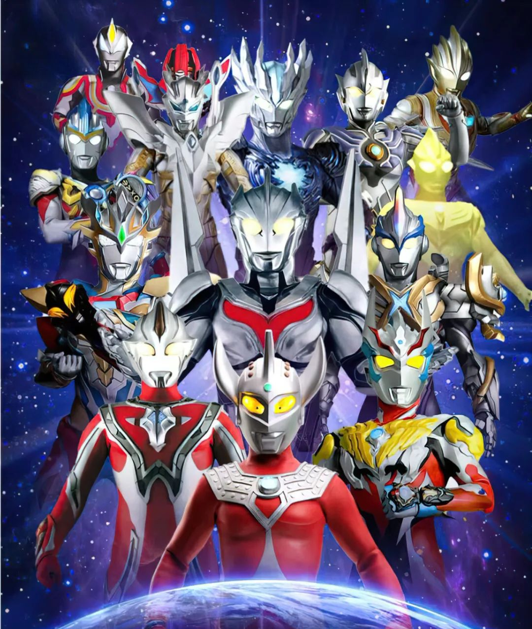 奥特曼系列壁纸:布莱泽,艾克斯,德凯的多元形态