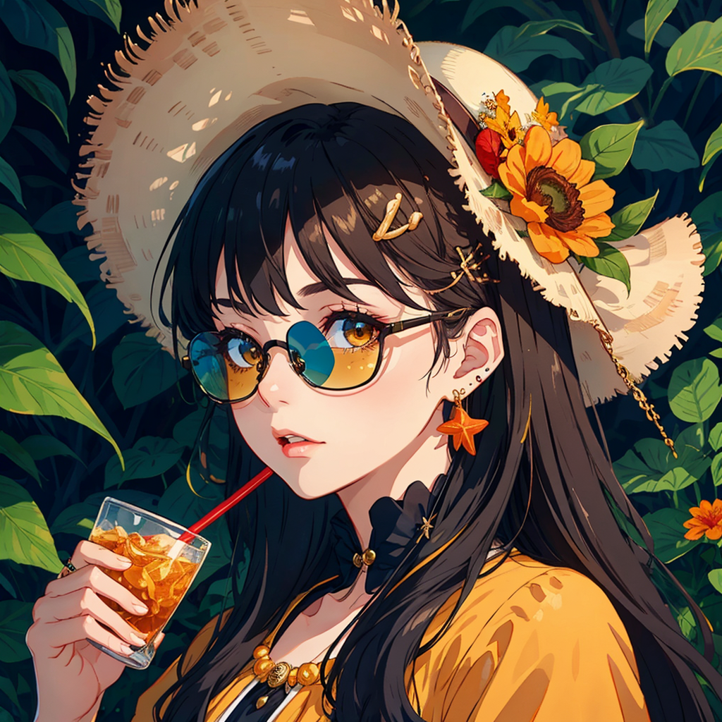 阳光下的可爱女孩