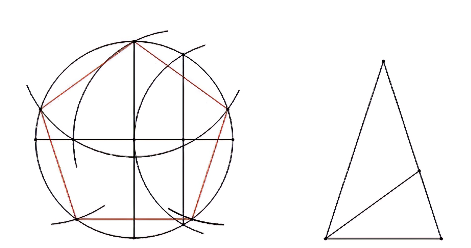 五边形尺规作图图片