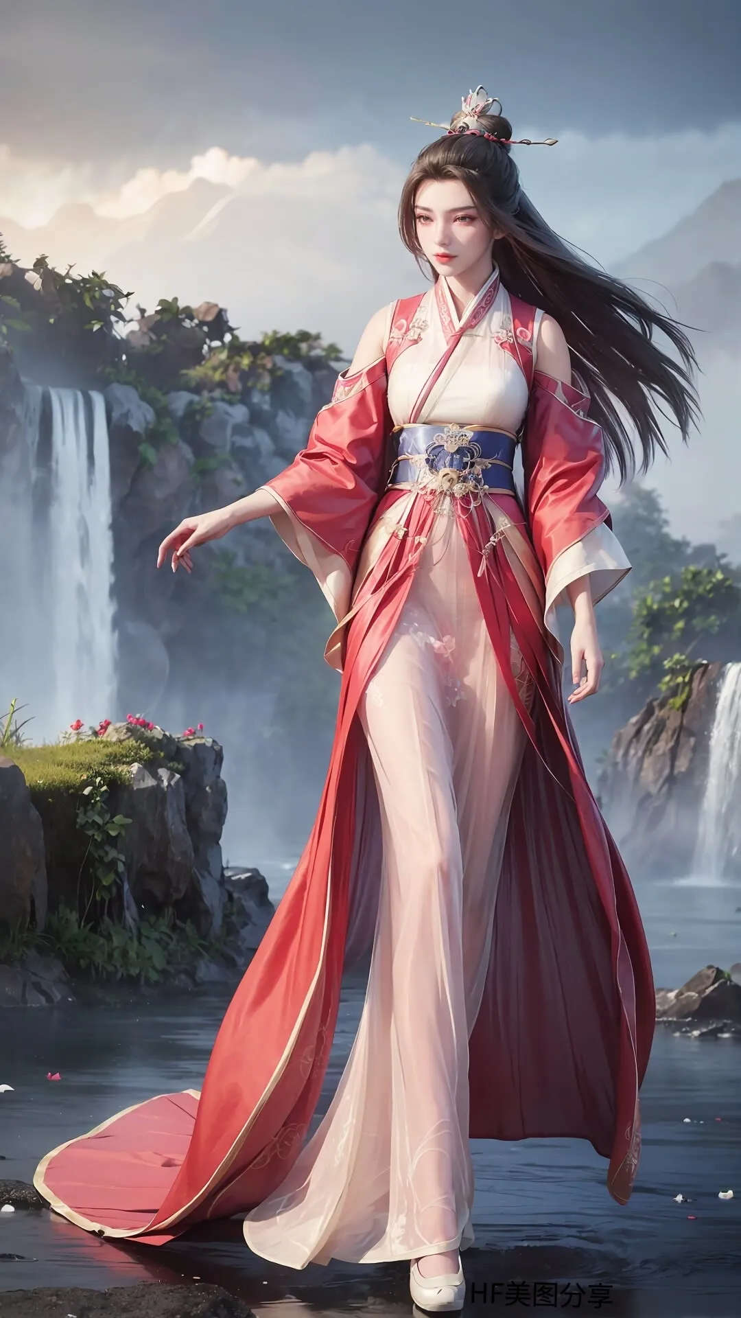 ai美女壁纸,面容精致,身材玲珑有致