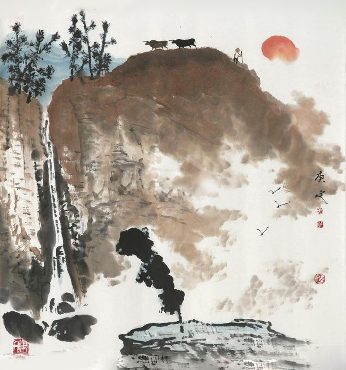 白庚延老师山水画:带你品味高雅艺术作品 收藏价值高