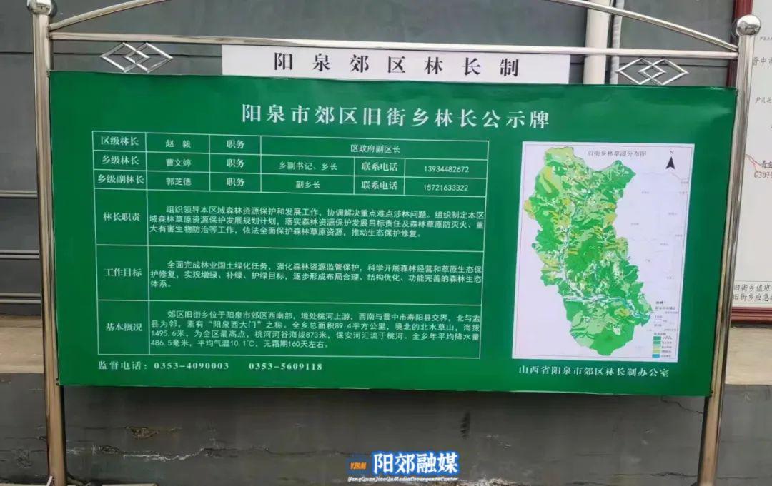 阳泉市郊区设立林长公示牌助力林长制落地见效