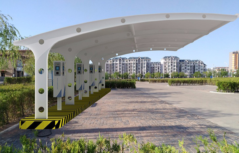 汽车充电桩雨棚多少钱一平方米?