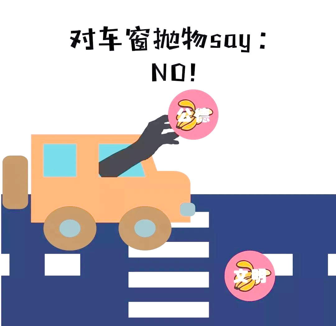 拒绝"车窗抛物",文明驾驶从我做起!