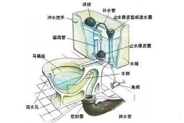 馬桶水箱結構圖 馬桶水箱工作原理