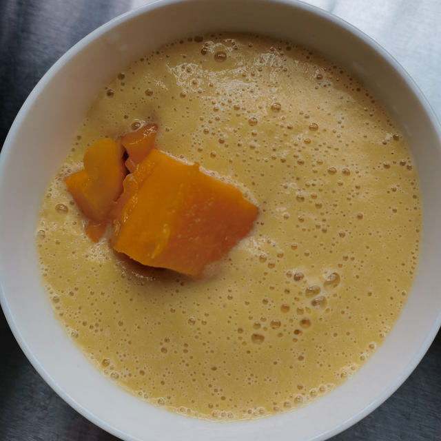 南瓜芒果牛奶糊,奶香浓郁,顺滑好喝